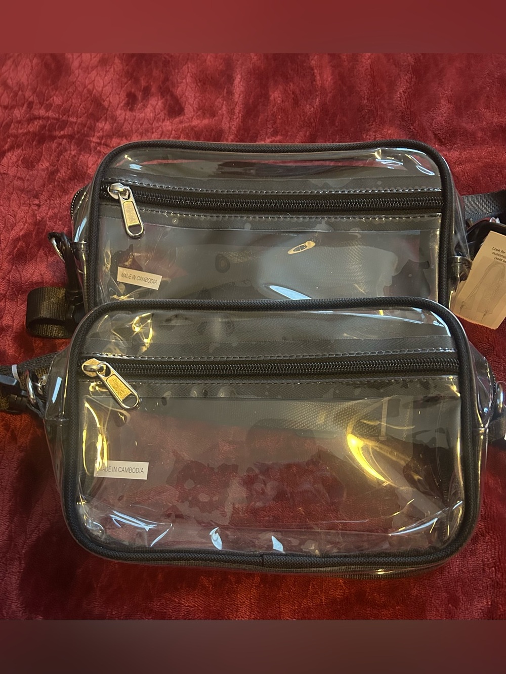 Clear Crossbody (Set of 2) Stadium Bags Transparent With Adjustable Straps
